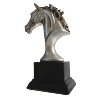 Trophée en résine tête de cheval WeiVista, couleurs personnalisées, récompense pour club d'équitation