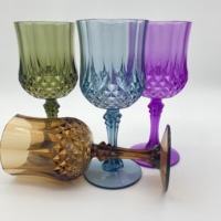 2024 violet champagne verre à vin tasses vintage gobelets roses en relief coloré jus tasses en verre