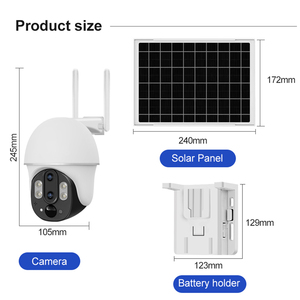 4G Battery <strong>WiFi</strong> Security PTZ Network <strong>Camera</strong> Kits with Bracket IP66 2MP CCTV Solar Panel Live <strong>Camera</strong> - Product Image 6