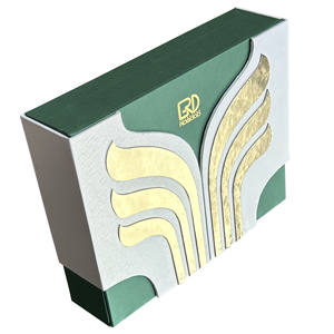 Caja de Regalo de Perfume de Lujo ROGOOD <span class=keywords><strong>con</strong></span> Doble Puerta, Cierre Magnético y Detalles en Dorado, Personalizable <span class=keywords><strong>con</strong></span> Inserto de Terciopelo EVA P2149 - Product Image 1