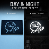Patch réfléchissant découpé au laser personnalisé, badge avec logo personnalisé, patchs tactiques réfléchissants avec fixation auto-agrippante