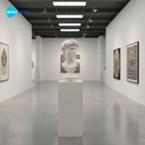 Buste d'Apollon romain en marbre blanc, fait à la main, design traditionnel, surface polie, pour villa, objets de collection d'art - Product Image 2