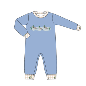 Ropa Infantil Personalizada de Primavera/Otoño con Estampado de Patos Mallard, 95% Algodón, 5% Elastano, Venta al Por Mayor para Recién Nacidos - Product Image 3