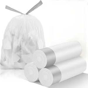 Bolsas de Basura Altas con Cordón para Cocina, Bolsas de Basura Blancas de 1.2 Mil de Grosor, Paquete de 45 Unidades para Hogar, Cocina y Oficina - Product Image 1