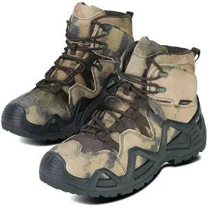 Outdoor Sport Anti Slip Padding Men Camouflage Desert High Half Shoes Climbing Boots Tactical Boot