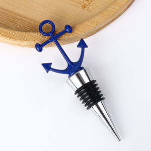 Zinc Alloy Wine for Bottle Stopper Vacuum Sealed Wedding Nautical Anchor Custom Logo Easy to <b>Use</b> <b>Gift</b> Pourer Dropshipping - Product Image 1