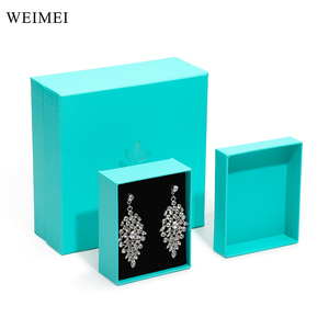 Boîte cadeau en papier vert de qualité supérieure personnalisée avec couvercle et base en carton pour l'emballage de colliers - Product Image 5