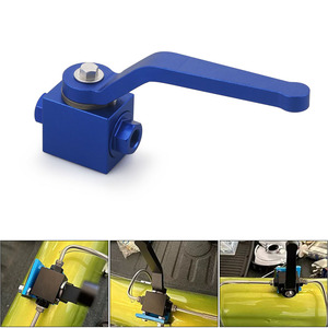 Vanne d'arrêt de ligne de frein en acier billette d'aluminium 1/8\" NPT, contrôle de débit de carburant haute température, personnalisable OEM - Product Image 5