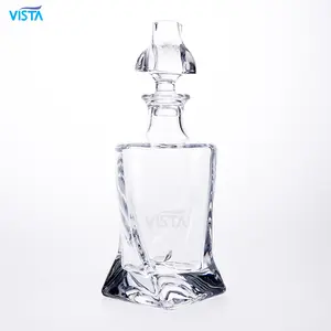 ויסקי בצורת 750 ויסקי בצורה ברורה ויסקי מ "ל בקבוק זכוכית עם ייחודי בצורת בקבוק זכוכית חמה