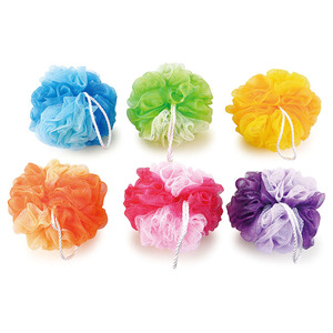 OEM/ODM doppio colore Mesh Pouf spugna <span class=keywords><strong>da</strong></span> <span class=keywords><strong>bagno</strong></span> pulizia del corpo all'ingrosso <span class=keywords><strong>bagno</strong></span> Scrubber doccia soffio esfoliante spugna <span class=keywords><strong>da</strong></span> <span class=keywords><strong>bagno</strong></span> in luffa - Product Image 5