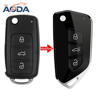 Coque de remplacement pour clé de voiture intelligente à 3 boutons, pour VW