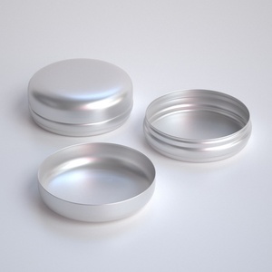 Pot cosmétique rond en aluminium de 100 ml avec bouchon à vis et impression sérigraphique couleurs or/blanc/noir pour sucre et savon à l'huile d'olive - Product Image 2