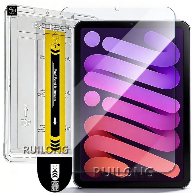 9H Hardness Tempered Glass Screen Protector with Auto Application Tray Bubble Free HD Clear for iPad Mini 4 5 6 7 8.3 7.9 Inch