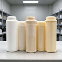 Bouteille de poudre pour bébé de 300 ml, conteneur vide pour poudre de talc, tube droit en plastique, flacons avec tamis, impression de logo personnalisée