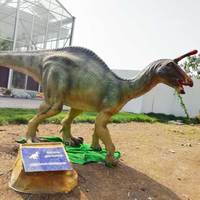 Modèle de dinosaure animatronique stimulé et attrayant pour parc d'attractions