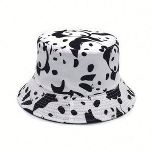 Custom Logo New Fashion Black All Over Cow Print <b>Bucket</b> <b>Hats</b> <b>Reversible</b> Animal Printed Fisherman <b>Hat</b> Promotion Gift - Product Image 4