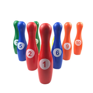 Juego de bolos de madera de tamaño mediano, juego de pelota rodante de mesa con reconocimiento de números para niños pequeños, juguete de rompecabezas interactivo - Product Image 2