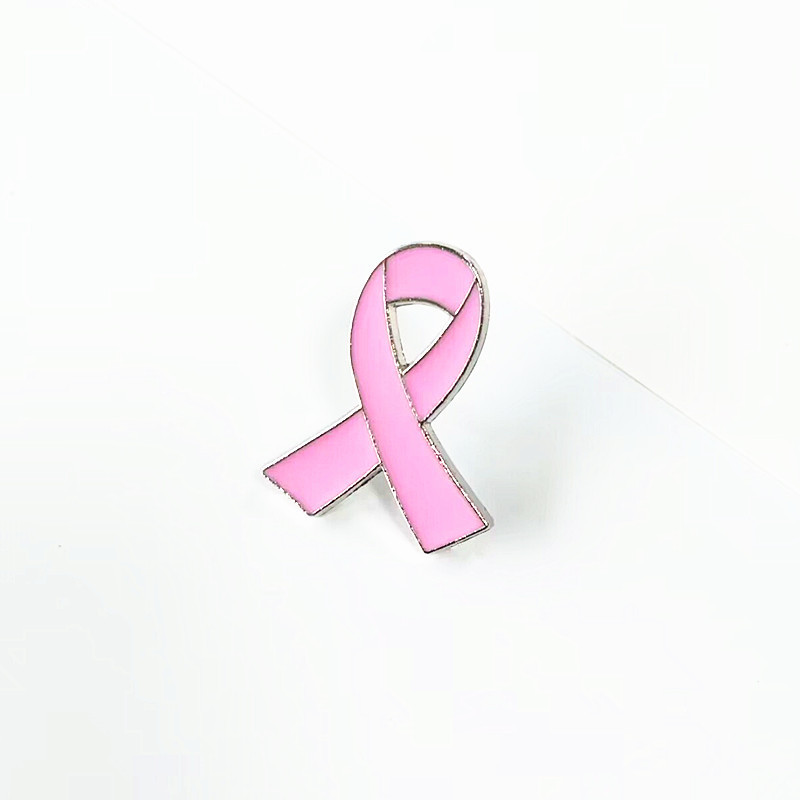 Pin de aleación de zinc para concienciar sobre el cáncer de mama con lazo rosa