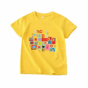 Oem Odm Mode Kinderen Kleding Cartoon Korte Mouw Meisjes T-Shirt Voor Meisjes En Jongens