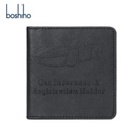 Boshiho personnalisé Auto cuir titulaire de la carte PVC permis de conduire enregistrement Document d'enregistrement portefeuille certificat sacs