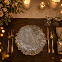 Assiettes de Présentation Rondes en Plastique Écologique de 13 Pouces, Lot de 50 Pièces pour Mariages, Banquets et Décorations de Fêtes, Boîte Mystère à Sélection Aléatoire