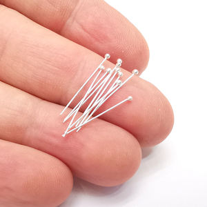 Alfileres de Plata de Ley 925 para Fabricación de Joyería, Suministros para Manualidades, 20mm/25mm/30mm/35mm/40mm/45mm/50mm/60mm de Longitud, 1.5mm 2.0mm - Product Image 3