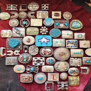 Boucle de ceinture western Boguan 40 mm couleur argent vieilli, tête de tigre 3D, deux pistolets, vintage, avec allume-feu personnalisé - Product Image 3