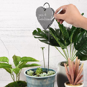 Ensemble de <span class=keywords><strong>10</strong></span> marqueurs de plantes en <span class=keywords><strong>ardoise</strong></span> noire avec tiges en acier, étiquettes, fournitures de <span class=keywords><strong>d</strong></span>écoration de jardin - Product Image 2