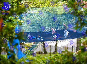 Parque de Diversões Colorido com Rede de Escalada e Trampolim ao Ar Livre ThumbNet TN007 - Product Image 4