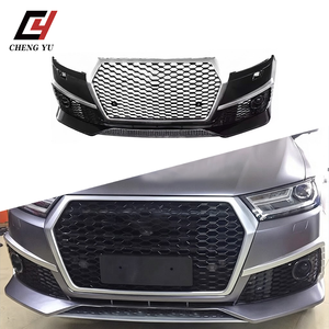 Pare-chocs avant et calandre en nid d'abeille de style RSQ7 en ABS pour <span class=keywords><strong>Audi</strong></span> <span class=keywords><strong>Q7</strong></span> SQ7 <span class=keywords><strong>4M</strong></span> Facelift 2016-2019, kit carrosserie aérodynamique extérieur, ensemble de garnitures sportives - Product Image 4