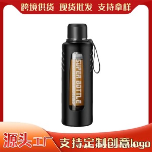 Hiroaki Smart Glass Water Bottle 2000ml Large Capacity Heat Resistant Outdoor Travel Cup With Lid Drinking Feature - Product Image 5