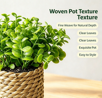 Plantes artificielles en pot tressé pour la décoration intérieure de table et de salon