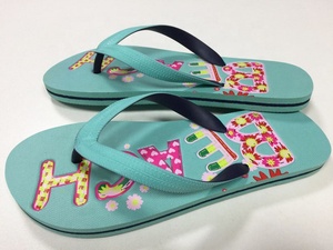 Zapatillas de playa personalizadas para mujer, chanclas profesionales con suela en relieve y correas de dos colores, venta al por mayor - Product Image 6