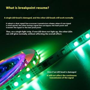 Tira de luces LED, cintas LED ambientales que cambian de Color flexibles inteligentes, luces LED decorativas impermeables para dormitorio - Product Image 4