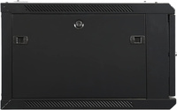 6U 12U armoire de serveur murale, support de réseau, boîtier silencieux, ventilateur de refroidissement, verrouillage de la porte en verre, noir