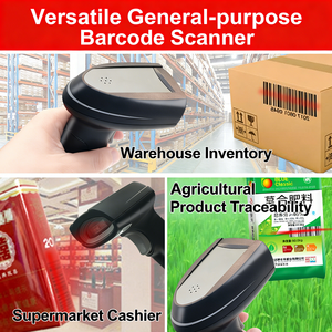 Lecteur de codes-barres portable SHUNQI à double connectivité avec LED rouge, mode de numérisation manuel et en continu 200±2 fois/secondes - Product Image 2