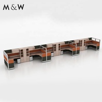 M&W Factory Manufacturer Office Cubicle Divider Wood Partition Desk Fabric Room Screen Modular Cubical Office Workstation