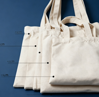 Sac fourre-tout en toile de coton durable de petite taille pour femmes avec logo personnalisé imprimé, deux poignées, design lettres tendance hiver