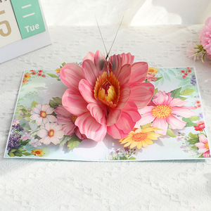 Tarjeta <span class=keywords><strong>de</strong></span> felicitación 3D con flores y sobre, regalos únicos <span class=keywords><strong>para</strong></span> aniversario, graduación - Tarjeta <span class=keywords><strong>de</strong></span> feliz <span class=keywords><strong>cumpleaños</strong></span> <span class=keywords><strong>para</strong></span> mujeres y mejores amigas - Product Image 6