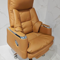 Fauteuil de Direction Ergonomique Pivotant Électrique et Manuel Robuste avec Repose-Pieds pour Bureau