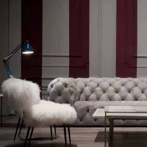 <span class=keywords><strong>Divano</strong></span> Chesterfield in Pelle Stile Moderno Italiano di Lusso Exeon <span class=keywords><strong>Chester</strong></span> Moon Blue a Tre Posti per Soggiorno - Product Image 6