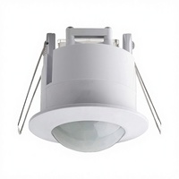 Sensor de Movimiento Infrarrojo Programable Geagood para Interiores, LED de 3 Cables, 10A, Montaje Empotrado en Techo, Alcance de 6M/360 Grados, Fácil Instalación de 360 Grados