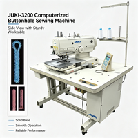 Machine à coudre industrielle Juki 3200 d'occasion, à commande numérique, simple aiguille, avec coupe-fil intégré, pour boutonnières et œillets
