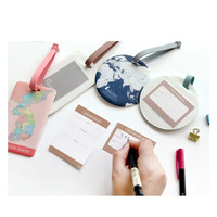 Étiquettes de bagage valise, sangle, valise d'embarquement, emballage avec dessin animé, cartes de transmission, 10 pièces
