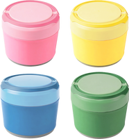 Boîte à lunch bento empilable grande capacité en acier inoxydable sans BPA, résistante à la chaleur, étanche, avec couvercle en plastique pour enfants à l'école