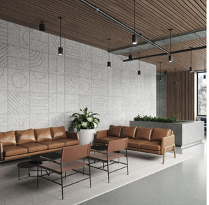 Morden Design <span class=keywords><strong>Estudio</strong></span> <span class=keywords><strong>de</strong></span> grabación 12MM Insonorización Material ignífugo <span class=keywords><strong>Aislamiento</strong></span> acústico Panel acústico ranurado en V - Product Image 1