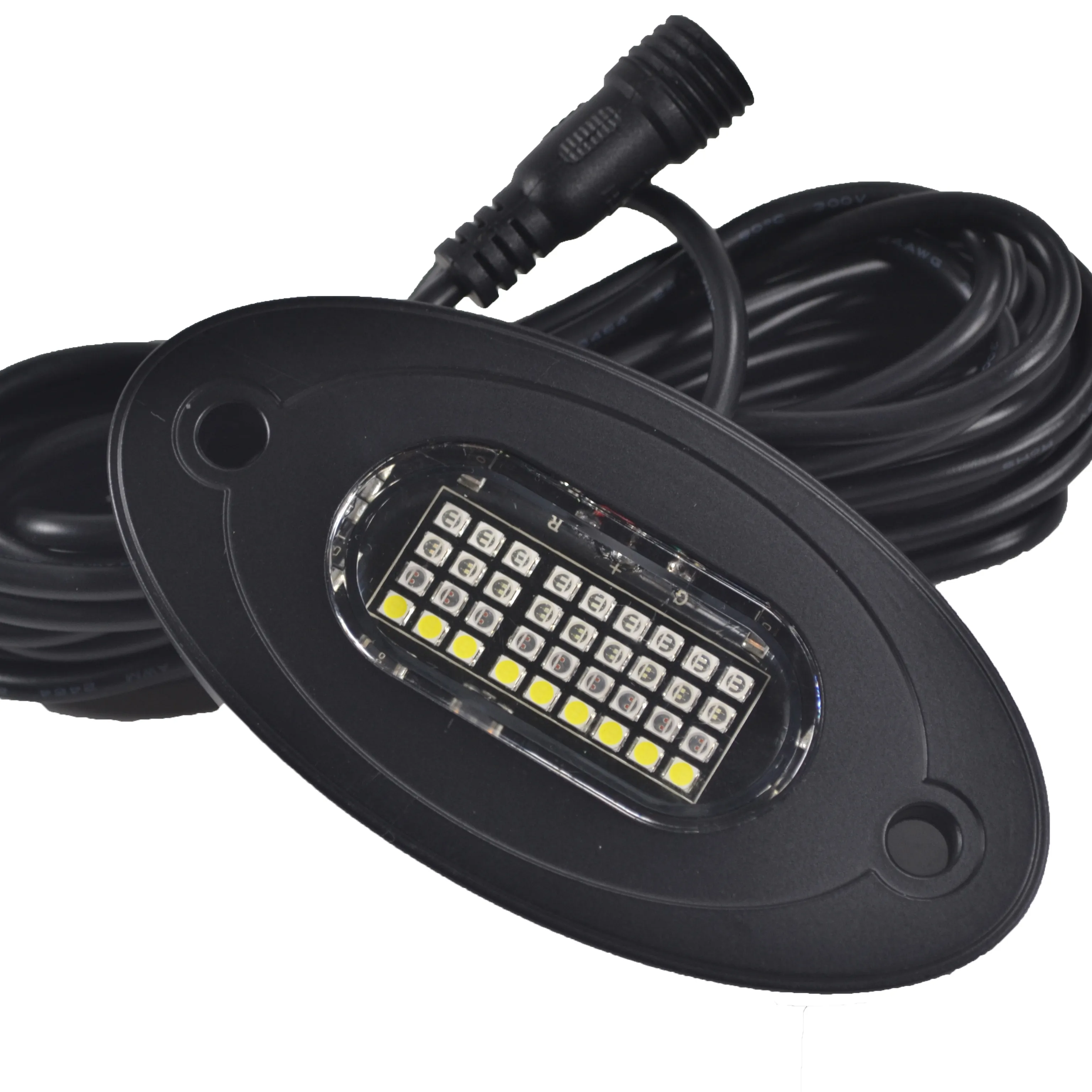 High power 1-20 Pods LED Rock Lights Kit, APP/RF Control Multicolor RGBW Underglow Neon Lights Waterproof Brake Light Music Mode