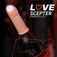Leistungsstarker Wasserdichter Silikon-Vibrator für Frauen Mini Vibrierender Finger-Sleeve Sexspielzeug Massagegerät LM-E714