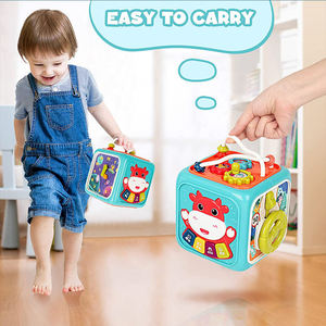 Centro de Actividades Infantiles 6 en 1 con Diseño de Dibujos Animados, Multifuncional, Montessori, Laberinto de Cuentas, Cubo de Actividades para Bebés y Niños Pequeños - Product Image 4