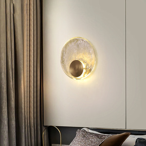 New Nordic Minimalist Designer Style All-Copper <b>Wall</b> Lamp Postmodern Light Luxury for Bedroom Bathroom <b>Mirror</b> Crystal Pendant - Product Image 1